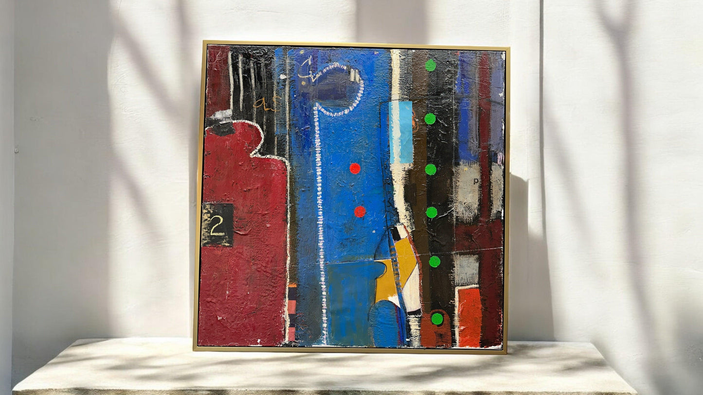 Abstract 2 - Collage on Canvas - #1326