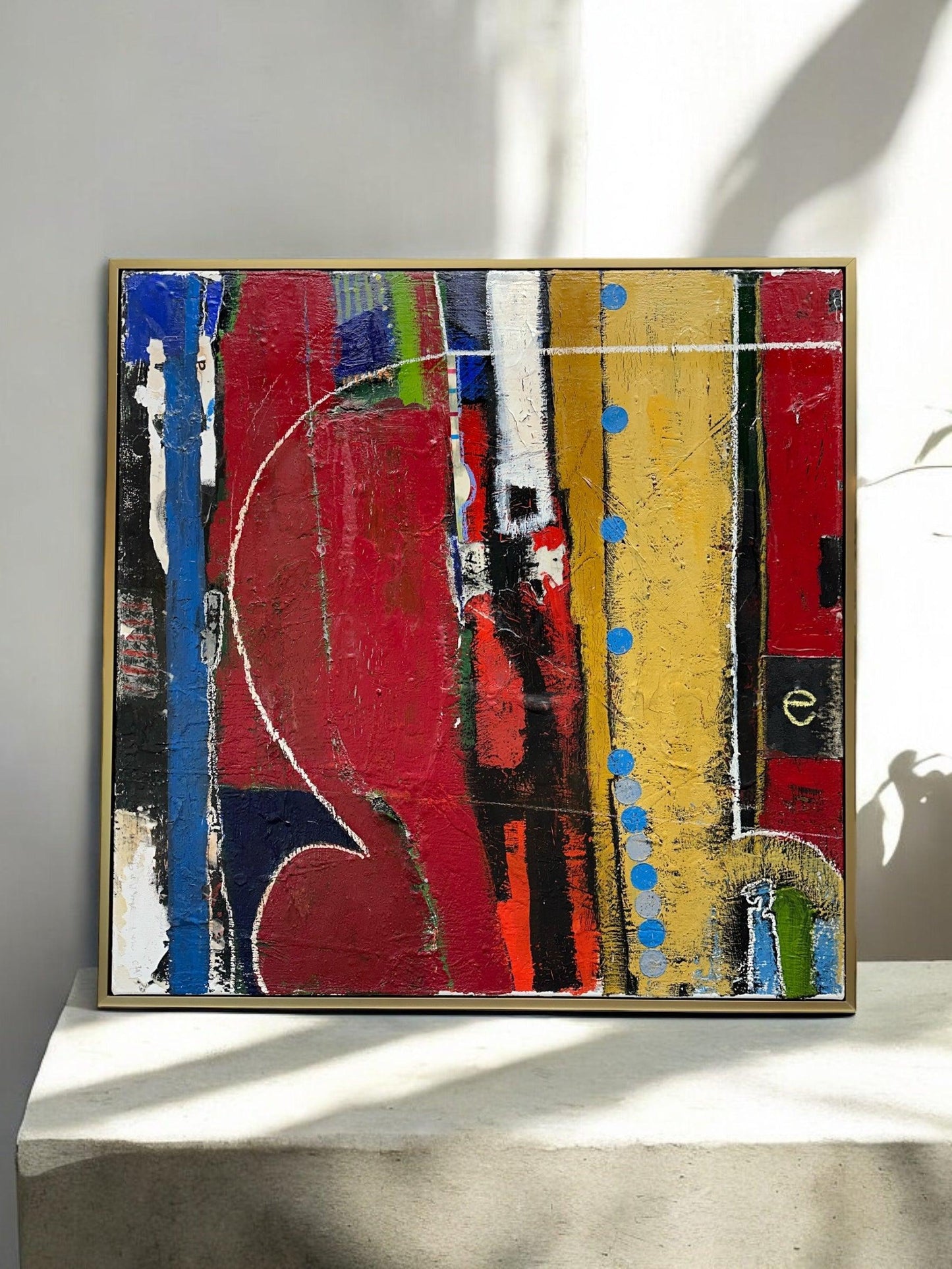 Abstract E  - Collage on Canvas - #1325