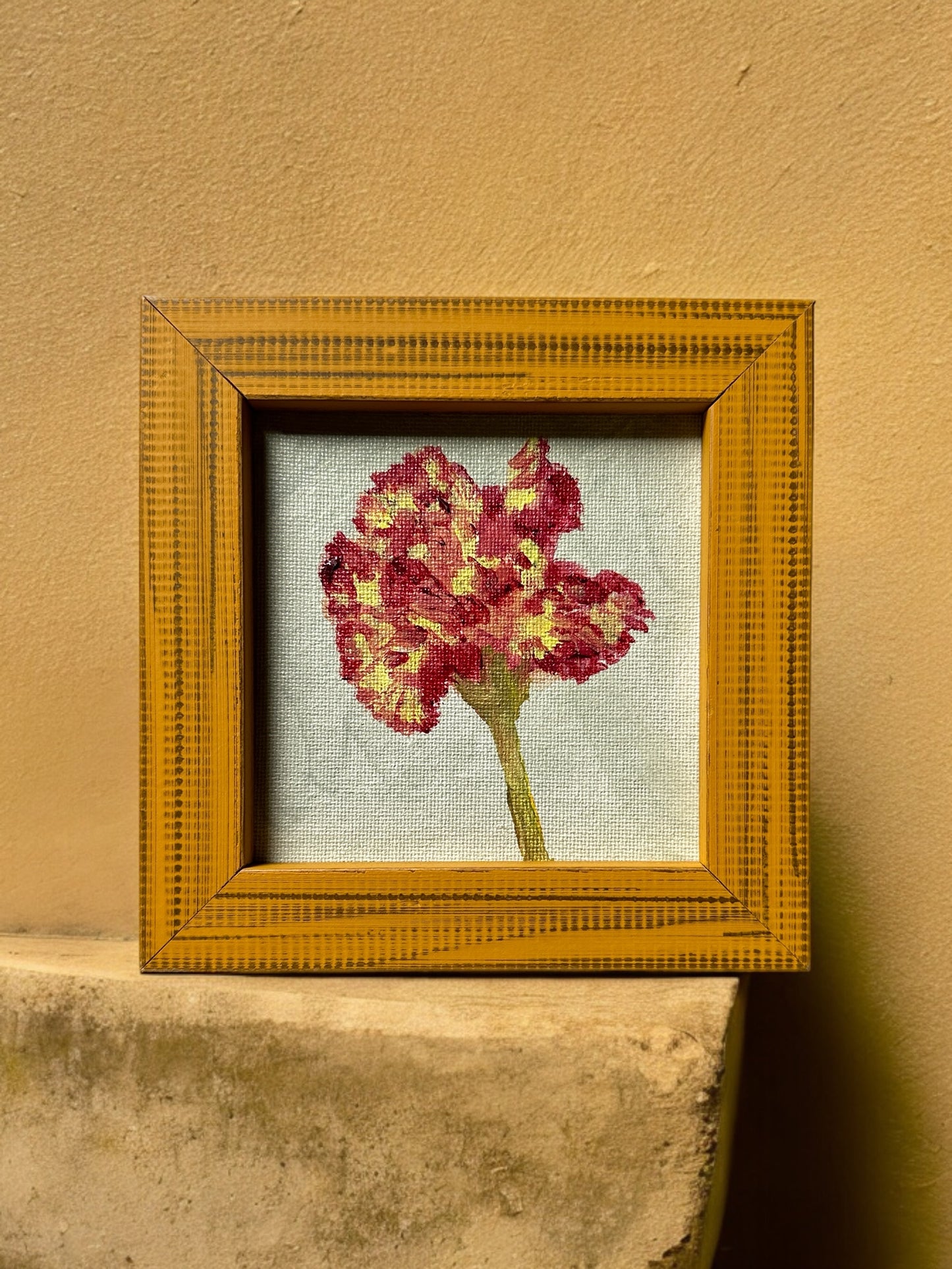 Simple Carnation - Oil on Board -  #1084