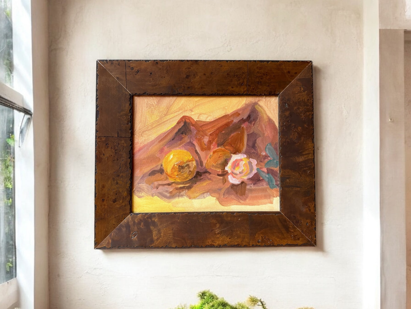 Brown Bag in Burl - Oil on panel - #1139