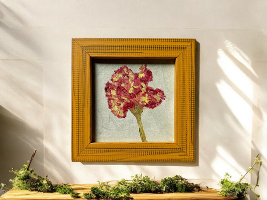 Simple Carnation - Oil on Board -  #1084