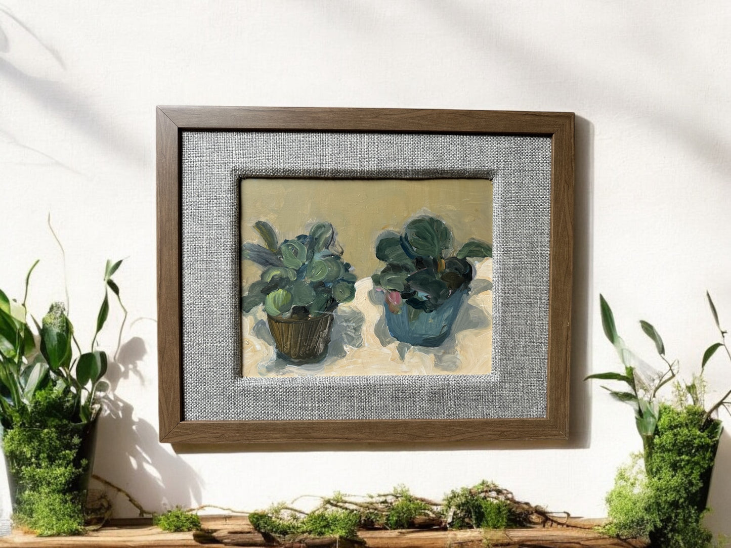 Succulents Pair - Oil on panel - #1069